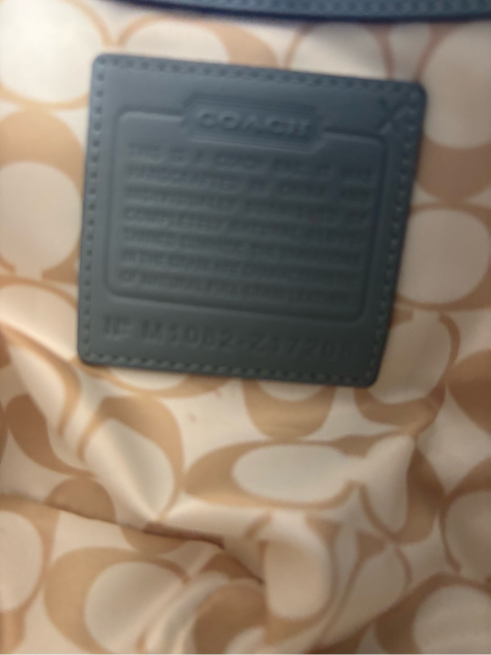 Coach Pleated Ergo Tote Hobo Shoulder Bag Light Blue Z17208 - Picture 4 of 8